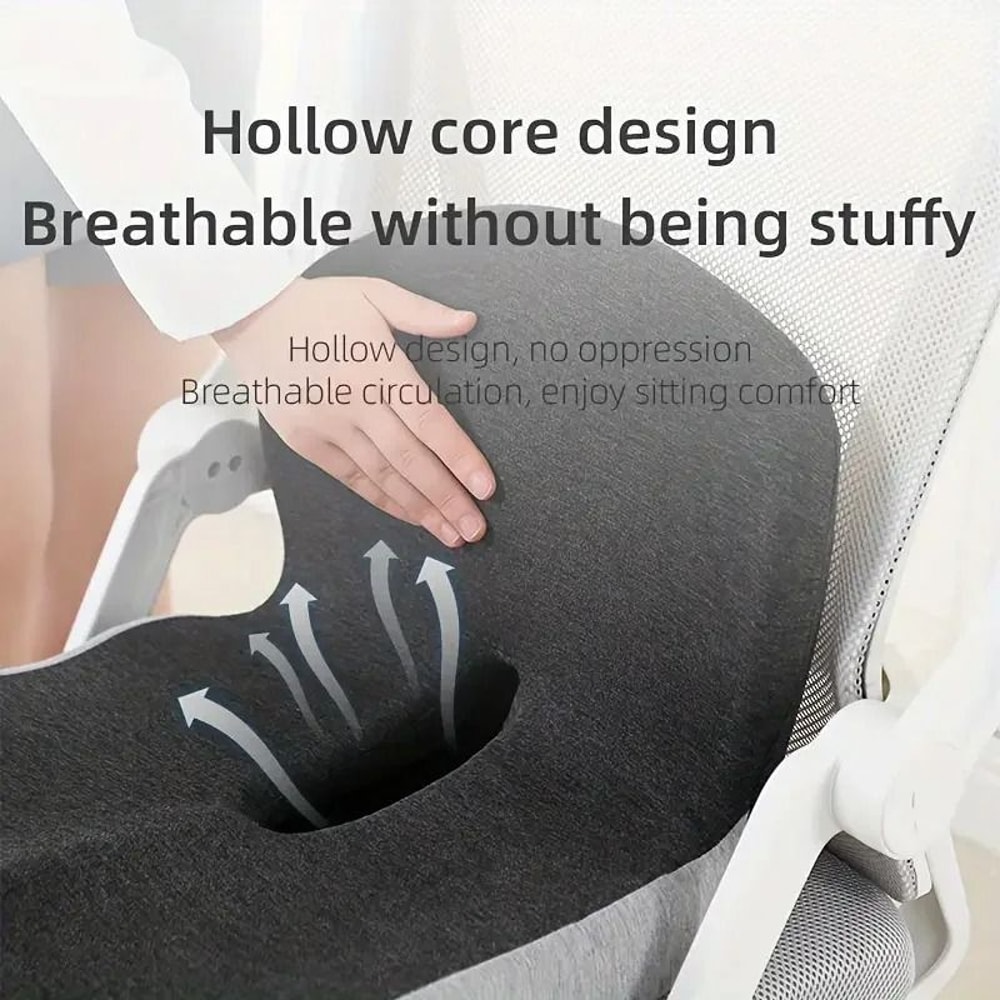 Ergonomic Seat Cushion With Integrated Backrest Soft Support For Hip Waist Comfort 3