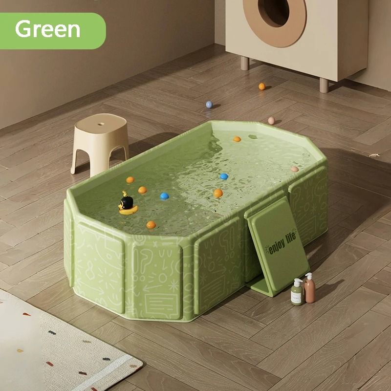 Childrens Portable Thick Folding Bathtub TravelFriendly Durable Design 4