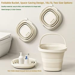 collapsible car wash bucket – ultra-flat design – high-capacity detailing tool