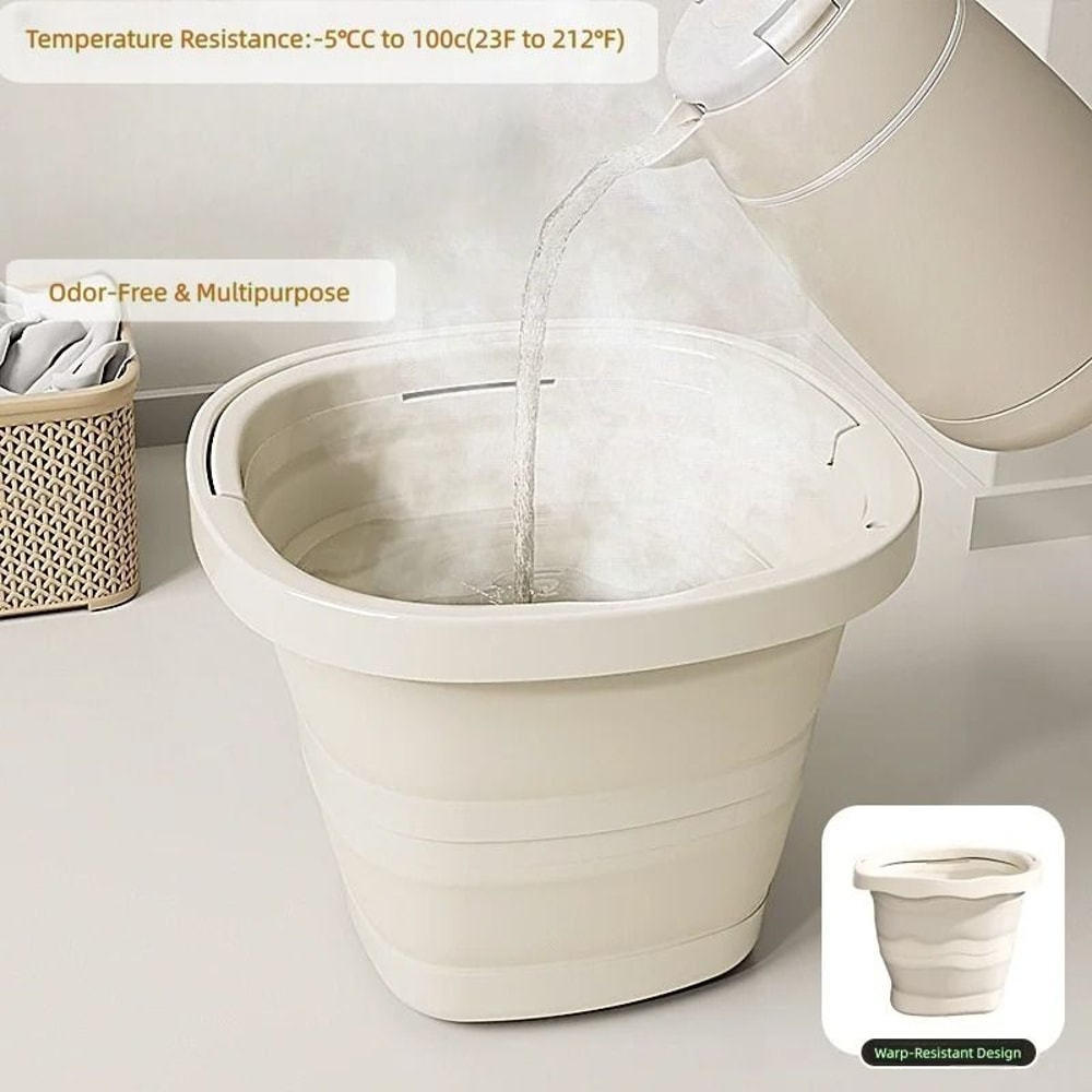 Collapsible Car Wash Bucket UltraFlat Design HighCapacity Detailing Tool 3