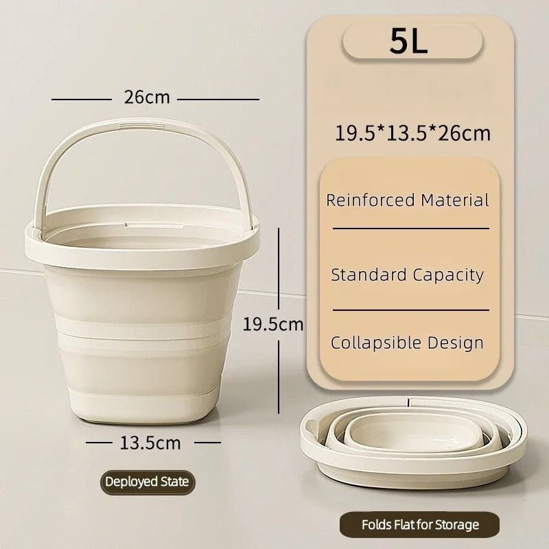 Collapsible Car Wash Bucket UltraFlat Design HighCapacity Detailing Tool 7