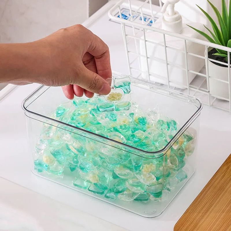 Aesthetic Bamboo Lid Storage Collection Decorative Laundry Desktop Organizer 5