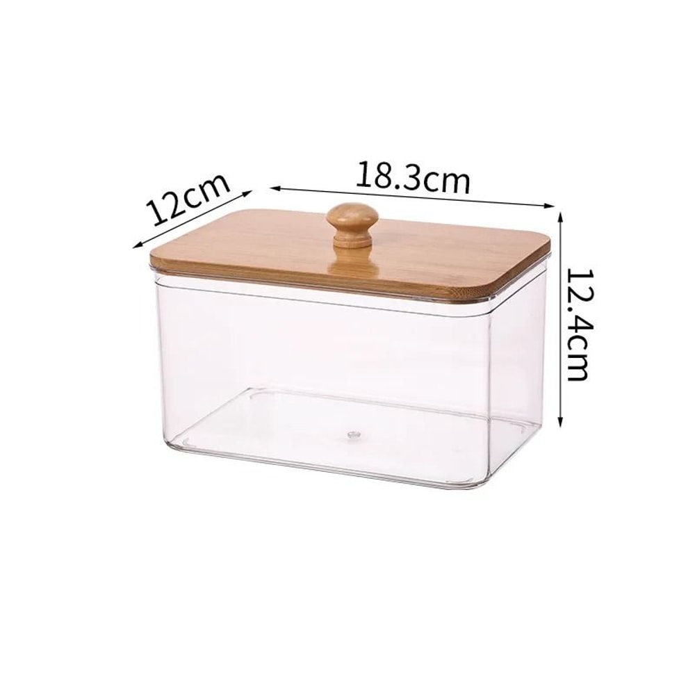 Aesthetic Bamboo Lid Storage Collection Decorative Laundry Desktop Organizer 6