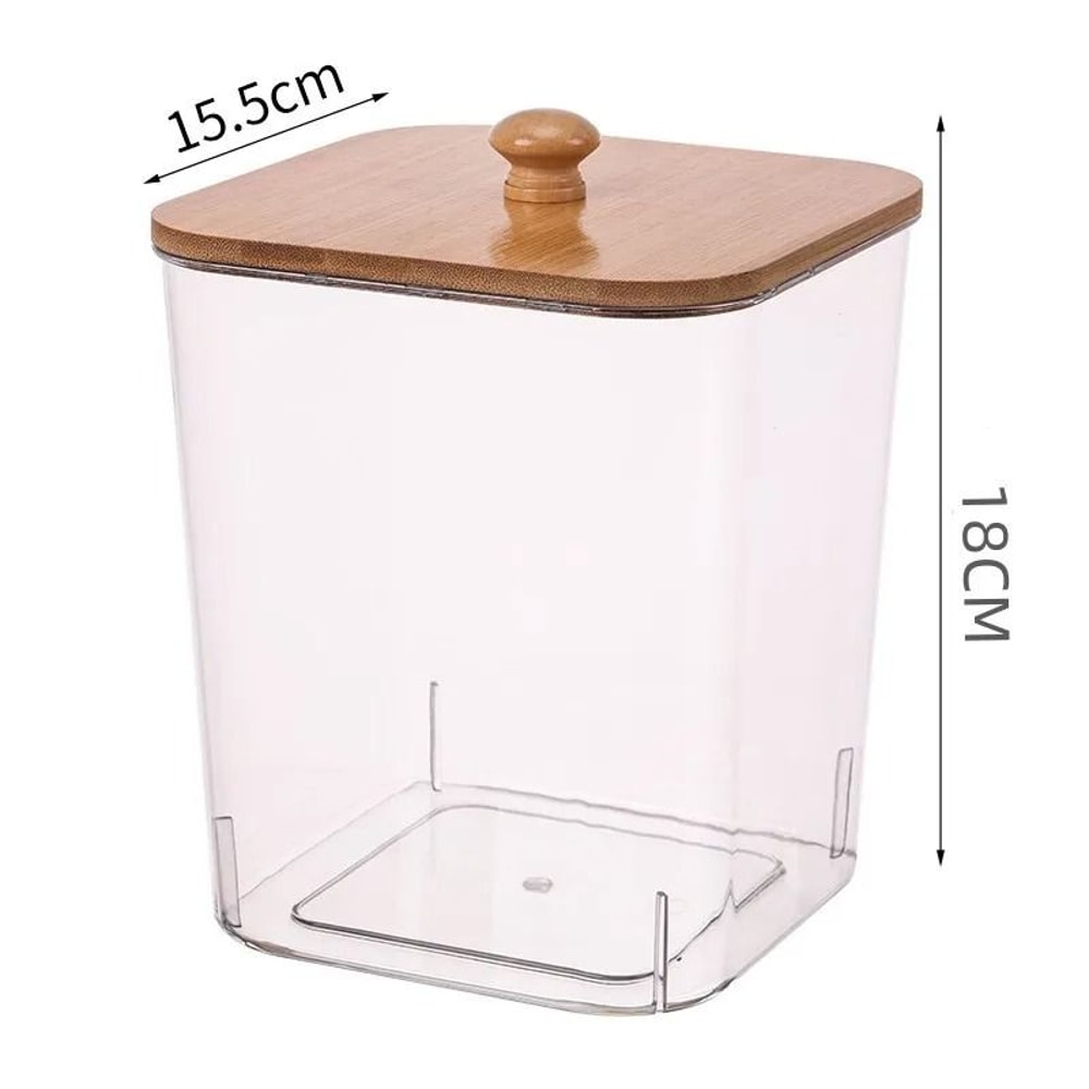 Aesthetic Bamboo Lid Storage Collection Decorative Laundry Desktop Organizer 8