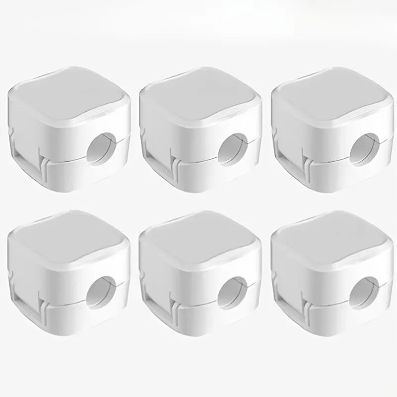 6Piece Magnetic Cable Clip Organizer SelfAdhesive Desktop Cord Management 6