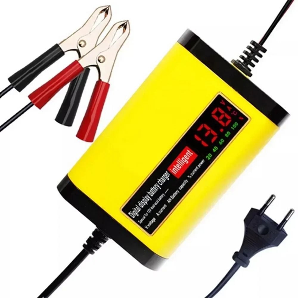 12V 6A Intelligent Pulse Repair Battery Charger Smart Automatic Power For Auto Motorcycle 11