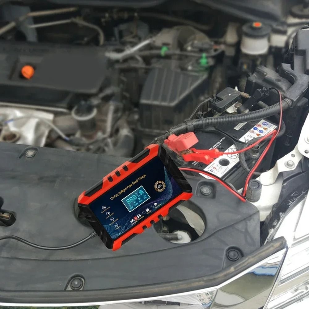 12V 6A Intelligent Pulse Repair Battery Charger Smart Automatic Power For Auto Motorcycle 2