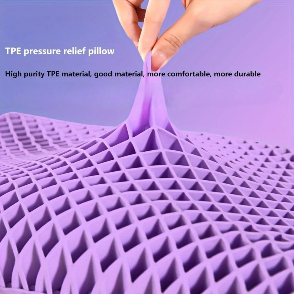 Pectin TPE Honeycomb Pillow Zero Pressure Breathable Neck Support 4