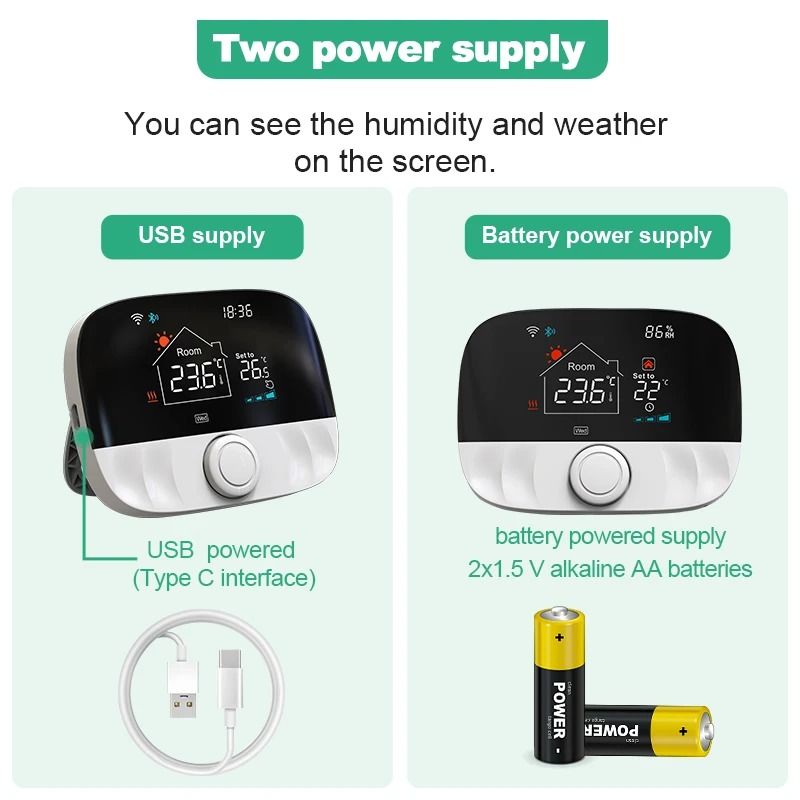 Tuya Smart Home Wireless WiFi Thermostat Smart Heating Control For Gas Boilers 2