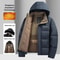 Graphene Thermal Windproof Jacket Mens Winter Fashion Hooded Overcoat 0