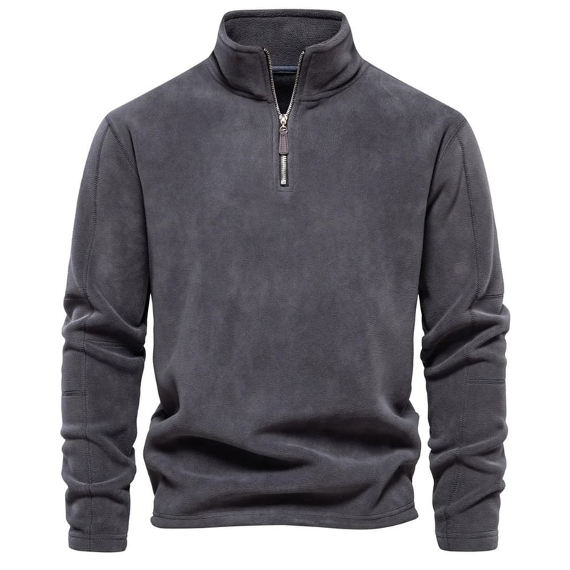 Quality Thickened Warm Fleece Jacket Mens Zipper Neck Soft Shell Pullover 9