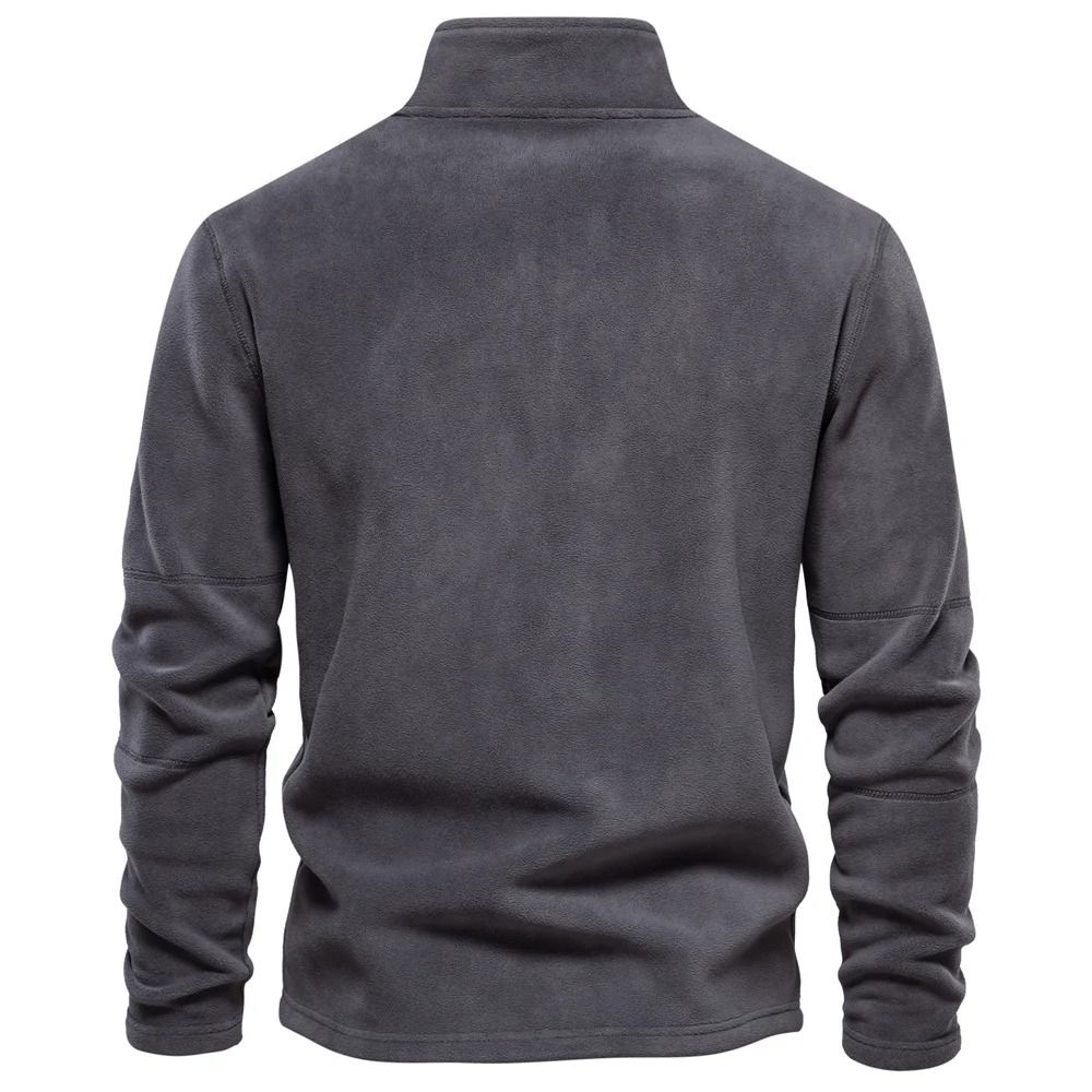 Quality Thickened Warm Fleece Jacket Mens Zipper Neck Soft Shell Pullover 1