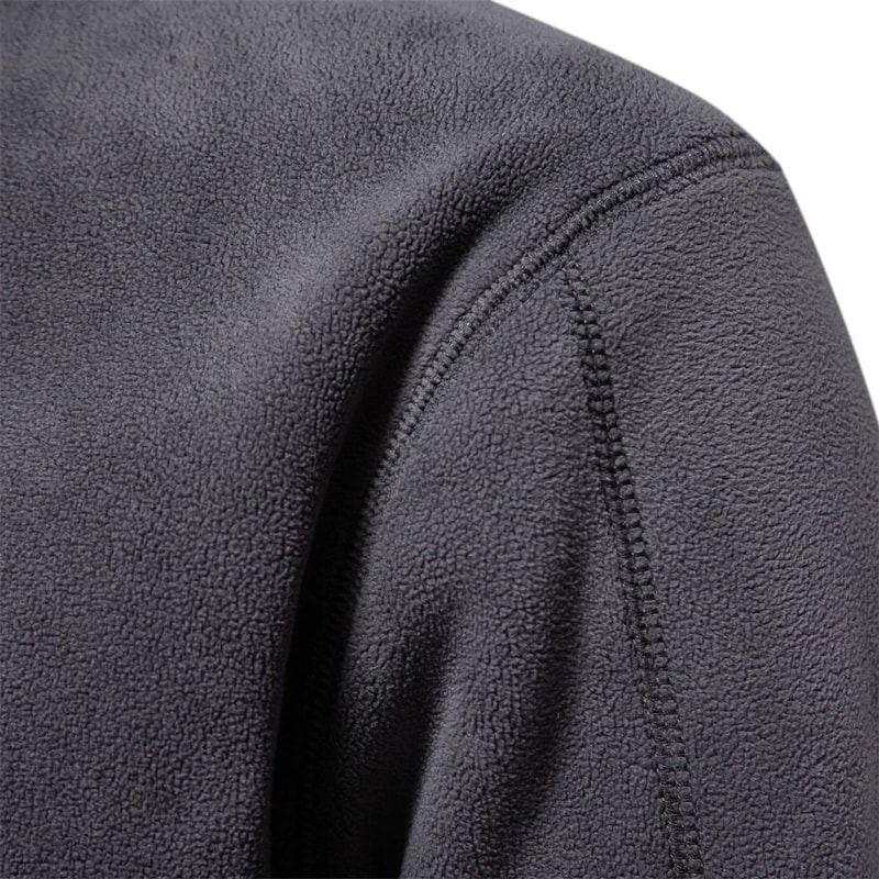 Quality Thickened Warm Fleece Jacket Mens Zipper Neck Soft Shell Pullover 3