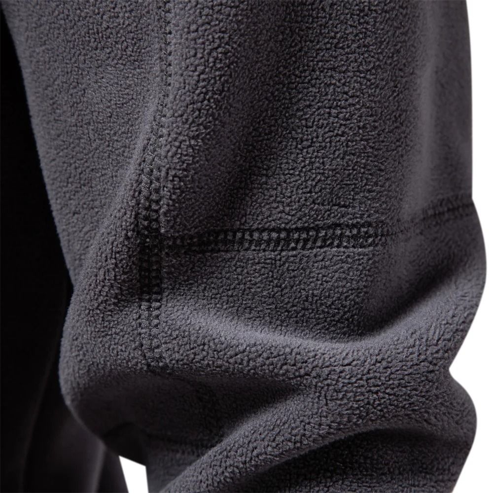 Quality Thickened Warm Fleece Jacket Mens Zipper Neck Soft Shell Pullover 4