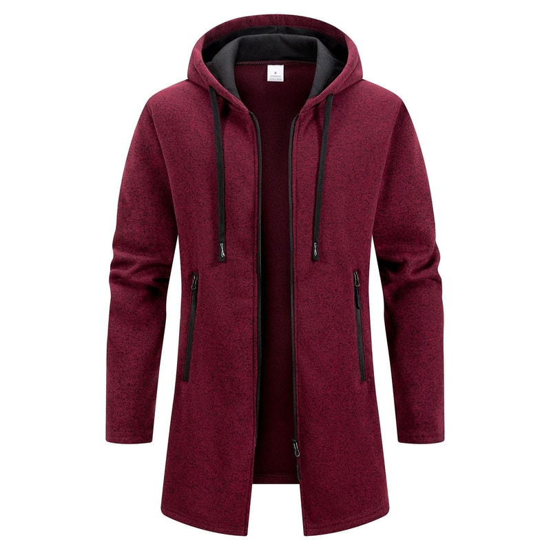 New Streetwear Mens Long Sleeve Sweatshirt Oversized Winter Warm Jacket Coat 2