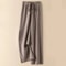 Thick Warm Knitted Casual Pants Chic Elastic High Waist Straight Trousers 8