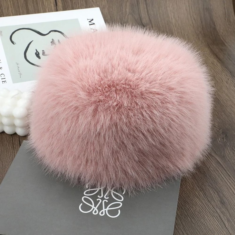 Fluffy Fur Winter Hat Warm Ear Protection Faux Fox Fur Bomber Cap 11