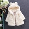 Cozy Petal Faux Fur Hooded Jacket Plush Winter Parka For Toddlers Girls 1