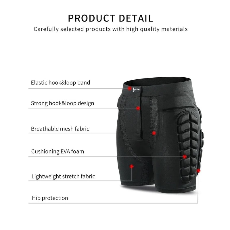 Padded Protective Sports Shorts Hip Tailbone Armor For Cycling Skiing And Skating 2