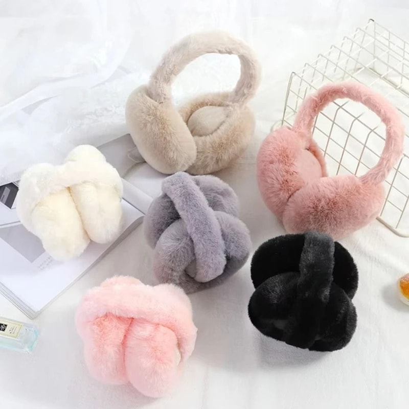 Soft Plush Winter Earmuffs Foldable Fleece Ear Warmers For Men And Women 3