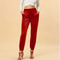 Relaxed Fit Velvet Harem Pants HighWaisted Velour Joggers For Women 2