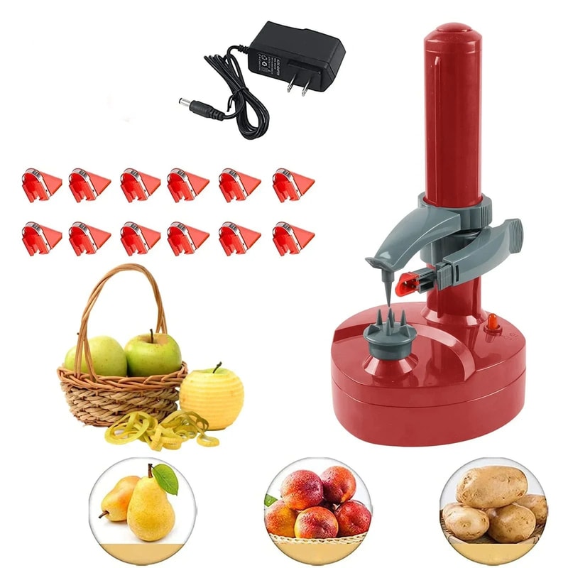 Automatic Electric Peeler MultiFunction Fruit And Vegetable Tool For Potatoes Apples And Citrus 0