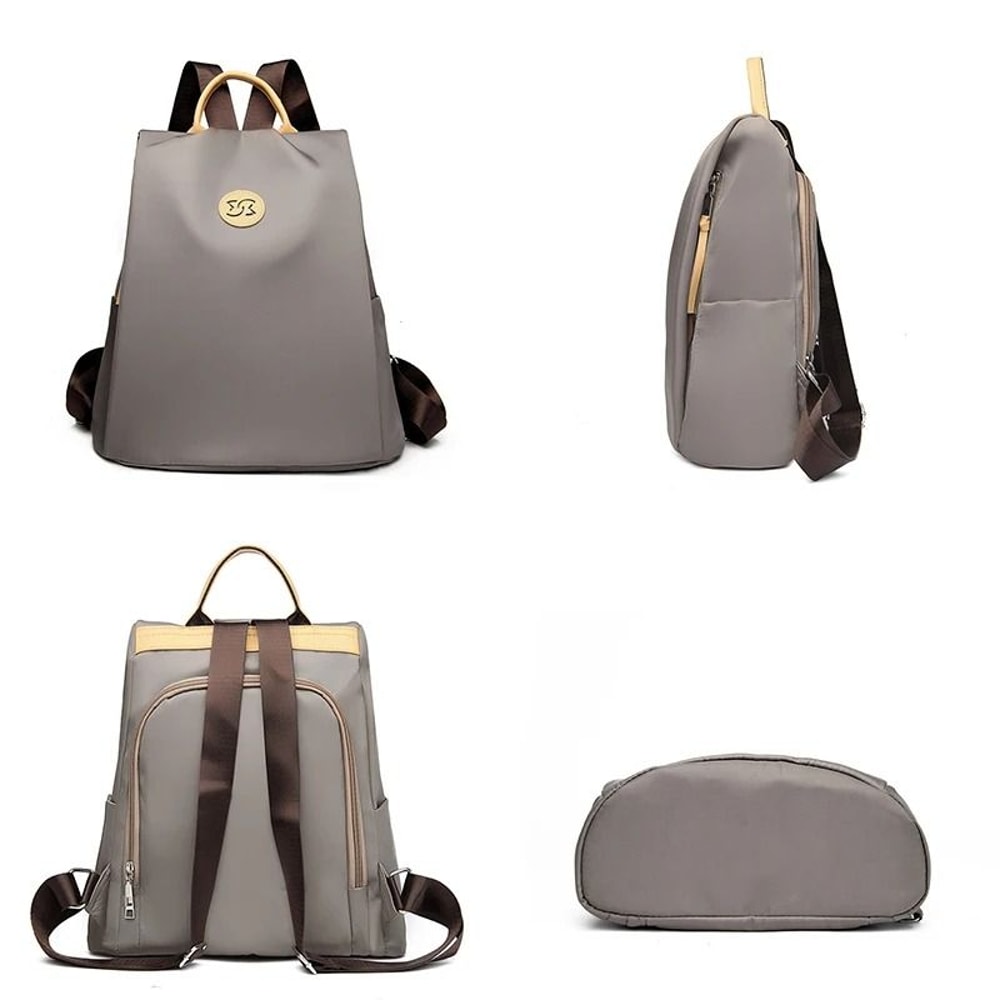 AntiTheft Nylon Travel Backpack Modern WaterResistant Rucksack For School Commuting 3