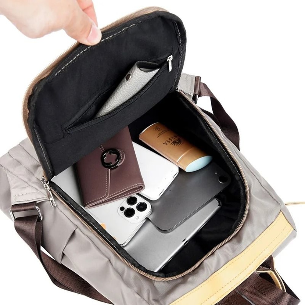 AntiTheft Nylon Travel Backpack Modern WaterResistant Rucksack For School Commuting 6