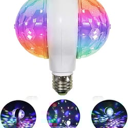 rotating dual-head colorful stage bulb – e27 led magic disco light for parties and holidays