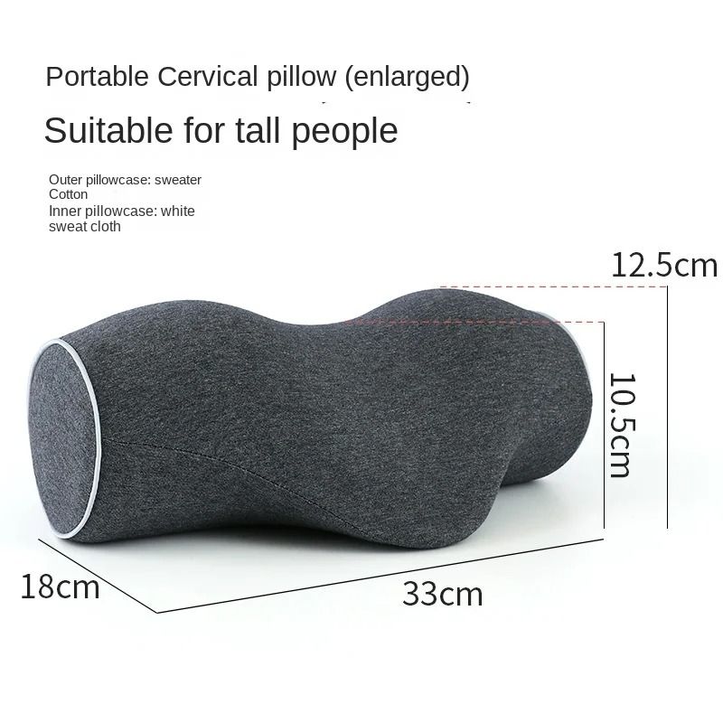 Ergonomic Cervical Traction Pillow Reverse Arch Neck Support With Memory Foam Core 6