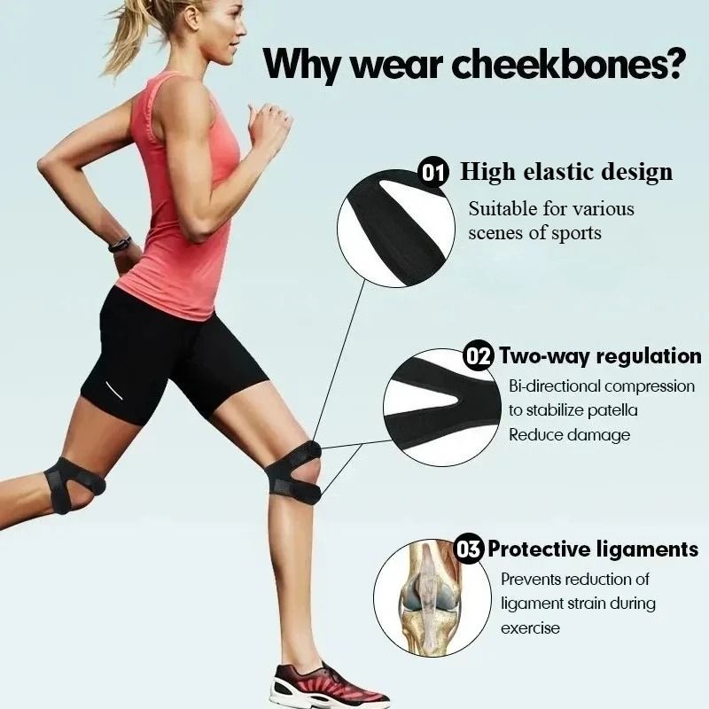 Pressurized Knee Support Wrap Adjustable Elastic Bandage Brace For Sports Recovery 3