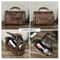 Genuine Leather Mens Business Travel Toiletry Bag Crazy Horse Leather Wash Cosmetics Organizer 1