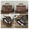 Genuine Leather Mens Business Travel Toiletry Bag Crazy Horse Leather Wash Cosmetics Organizer 1