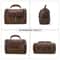 Genuine Leather Mens Business Travel Toiletry Bag Crazy Horse Leather Wash Cosmetics Organizer 3