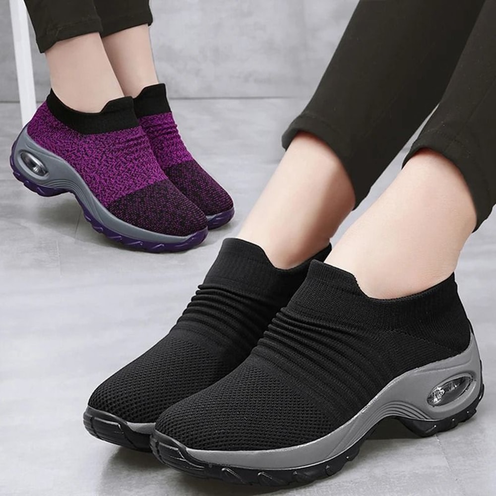Womens Fashion Platform Sneakers Casual SlipOn Trainers For Everyday Comfort 0