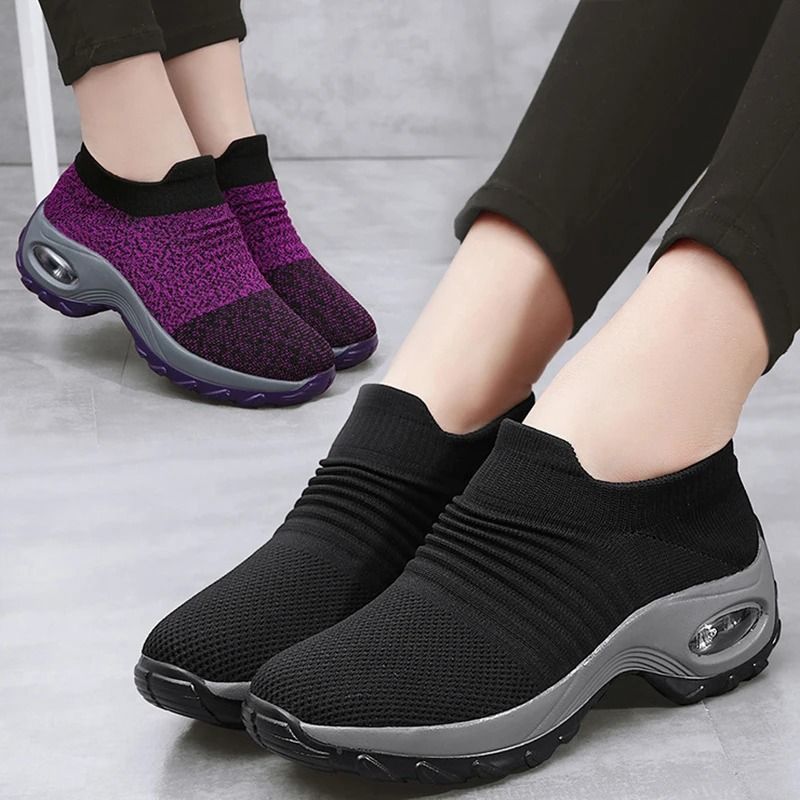 Womens Fashion Platform Sneakers Casual SlipOn Trainers For Everyday Comfort 1