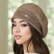 Womens Elastic Knit Beanie Soft Comfortable WoolBlend Thermal Cap For Autumn Winter 1