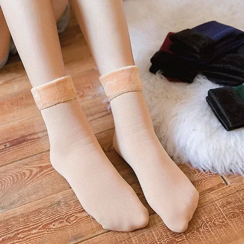 Thermal Velvet Snow Socks UltraThick Cashmere Wool Blend Indoor Floor Socks 2