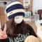 Korean Fashion Striped Knitted Hat Lightweight Windproof Beanie For Men Women 2