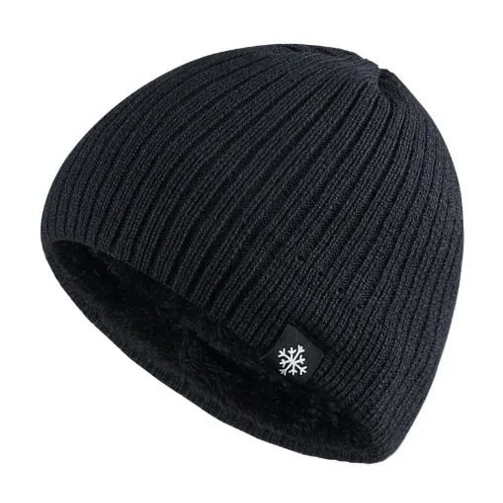 Unisex FleeceLined Knitted Beanie Thick Thermal Ear Protection Hat For Outdoor Winter Sports 5