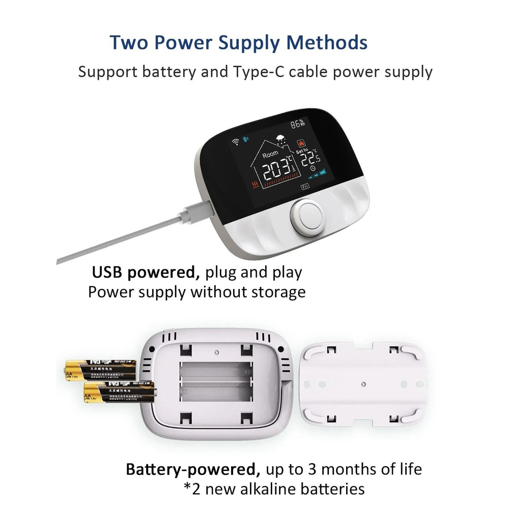 RF Wireless Smart Thermostat WiFi Gas Boiler Floor Heating Controller For Tuya Google Alexa 5
