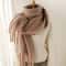 Winter CashmereSoft Pashmina Scarf Oversized Solid Blanket Wrap With Large Tassels 3