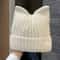 Cute Cat Ears Beanie Sweet Versatile Thermal Knitted Hat For Women 8