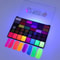42Color Professional WaterSoluble Face Body Paint Palette UV Neon Glitter Classic Makeup Set 2