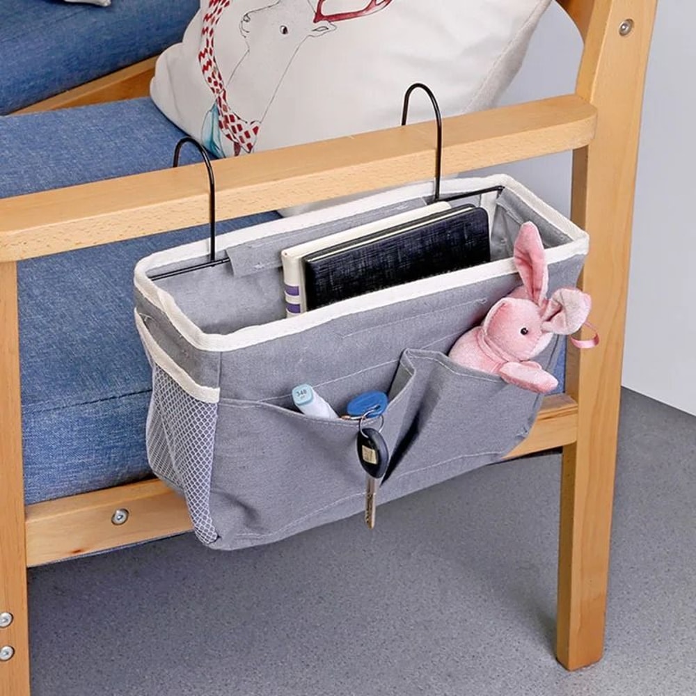 Multifunctional Bedside Sofa Hanging Storage Bag SpaceSaving Fabric Organizer For Dorms Apartmen 10