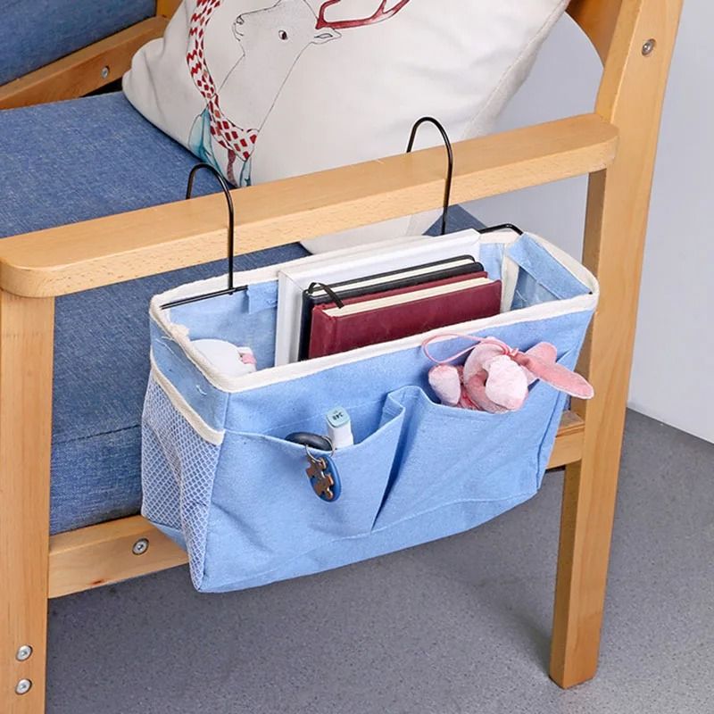 Multifunctional Bedside Sofa Hanging Storage Bag SpaceSaving Fabric Organizer For Dorms Apartmen 8