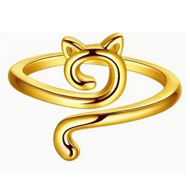 Adjustable Cute Cat Crochet Tension Ring Professional Yarn Guide Knitting Finger Holder 9