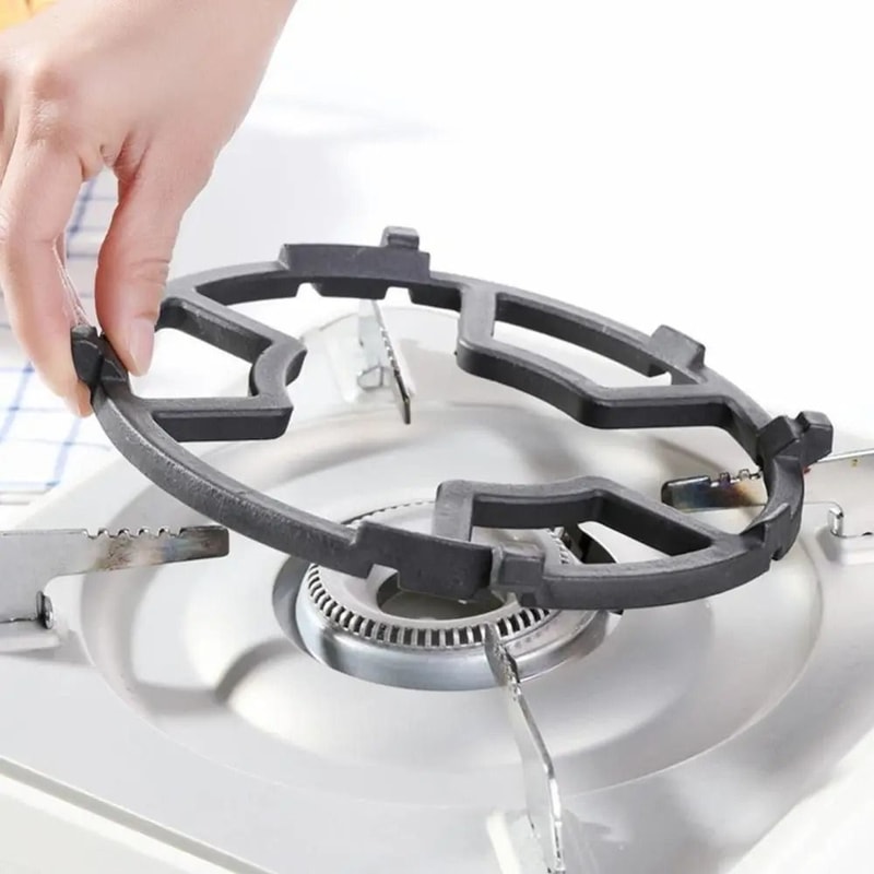 EnergySaving Universal Gas Hob Windshield HeavyDuty AntiSlip Cast Iron Cover 0