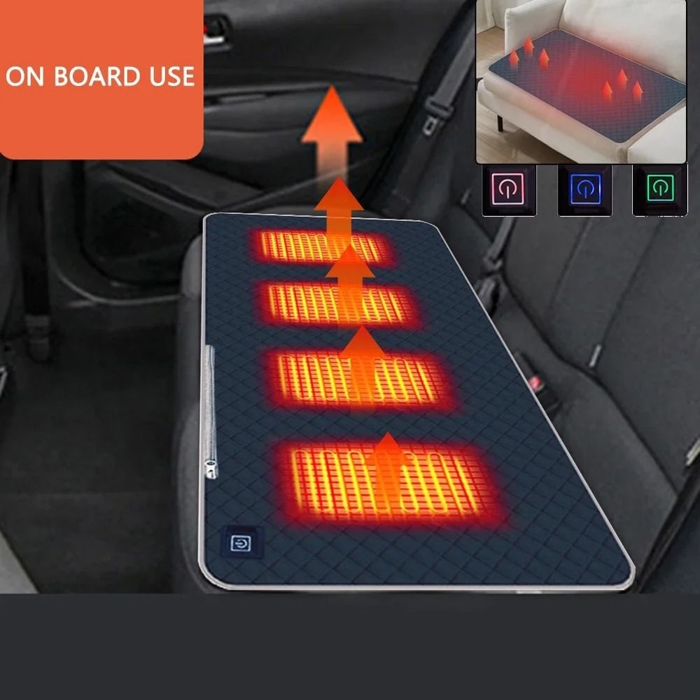 5V USB Graphene Heating Pad 3Level Thermal Cushion For Outdoor Camping Home 1