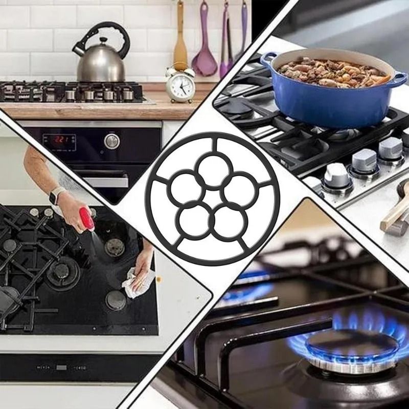 Cast Iron Wok Ring Burner Reducer NonSlip Support Frame For Small Pots And Pans 4